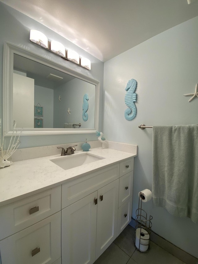 302 Pine Ridge Cir Unit D-1, Greenacres, FL 33463 - bathroom with vanity and tile patterned flooring