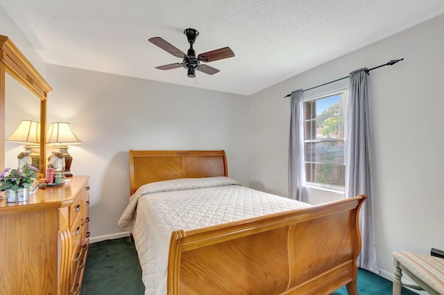 3928 Coelebs Ave, Boynton Beach, FL 33436 - bedroom with dark carpet, baseboards, and a ceiling fan