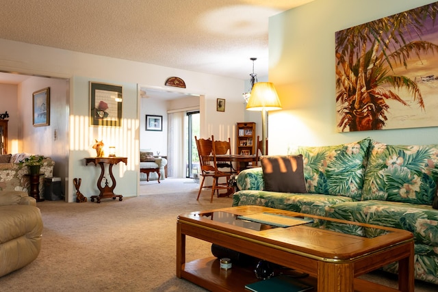 2511 SE Marius St, Port Saint Lucie, FL 34953 - living room with carpet flooring and a textured ceiling