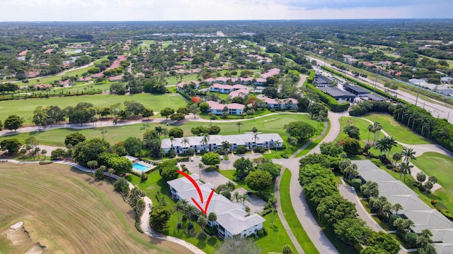 3946 Quail Ridge Dr N, Boynton Beach, FL 33436 - aerial overview of property's location featuring nearby suburban area and a golf club