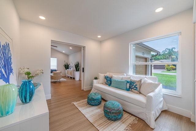 18085 102nd Way S, Boca Raton, FL 33498 - living room featuring wood finished floors and recessed lighting
