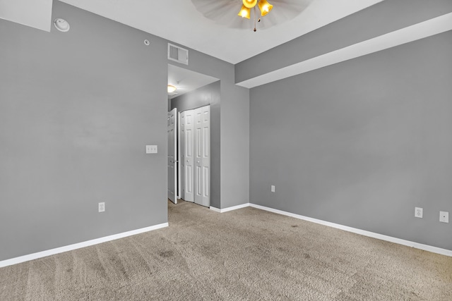 4903 Midtown Ln Unit 3114, Palm Beach Gardens, FL 33418 - carpeted empty room with ceiling fan and a smoke detector