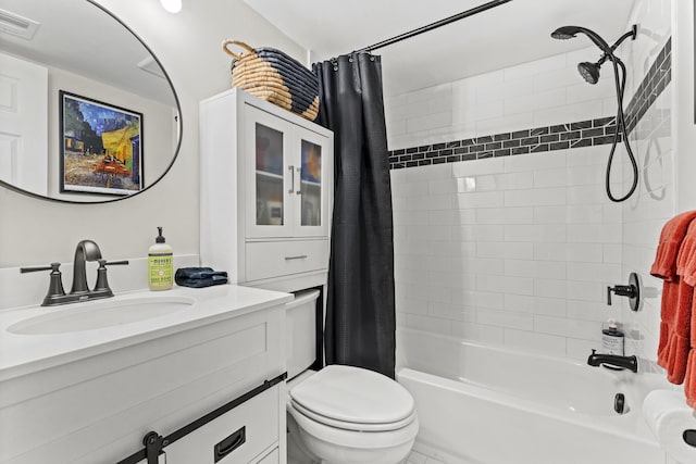 12829 Briarlake Dr Unit 102, Palm Beach Gardens, FL 33418 - full bathroom with vanity, shower / tub combo with curtain, and toilet