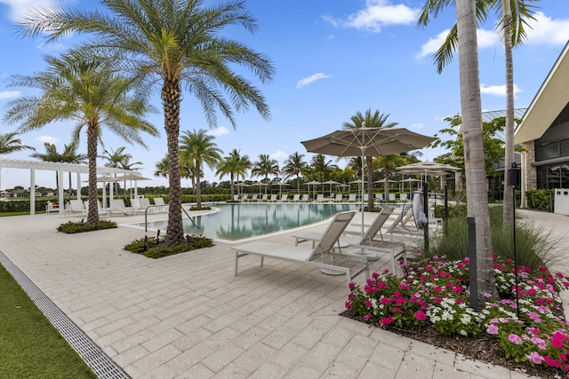 12829 Briarlake Dr Unit 102, Palm Beach Gardens, FL 33418 - community pool featuring a patio and a water view