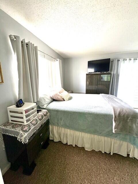 127 Berkshire F, West Palm Beach, FL 33417 - bedroom featuring a textured ceiling and carpet floors