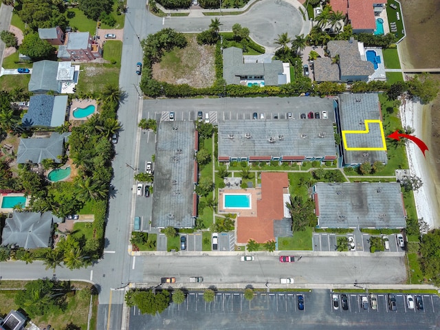 1428 S Lakeside Dr Unit 31, Lake Worth Beach, FL 33460 - aerial view of property and surrounding area with a pool