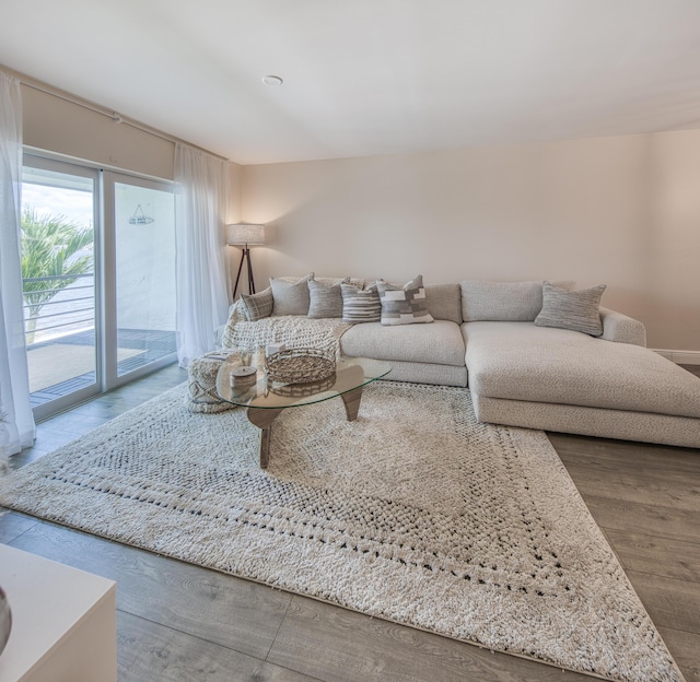 1428 S Lakeside Dr Unit 31, Lake Worth Beach, FL 33460 - living area featuring wood finished floors