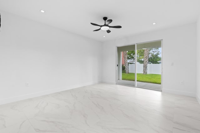 4037 SW Port St Lucie Blvd, Port Saint Lucie, FL 34953 - unfurnished room featuring marble finish floors, baseboards, and recessed lighting
