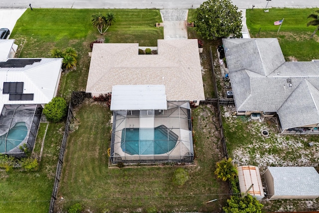 858 SE Roulette Ln, Port Saint Lucie, FL 34983 - bird's eye view of a pool