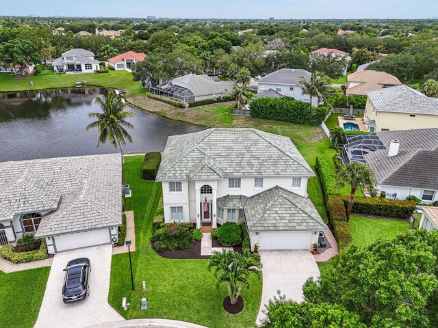 256 Coconut Pt, Jupiter, FL 33458 - aerial view of residential area with a large body of water