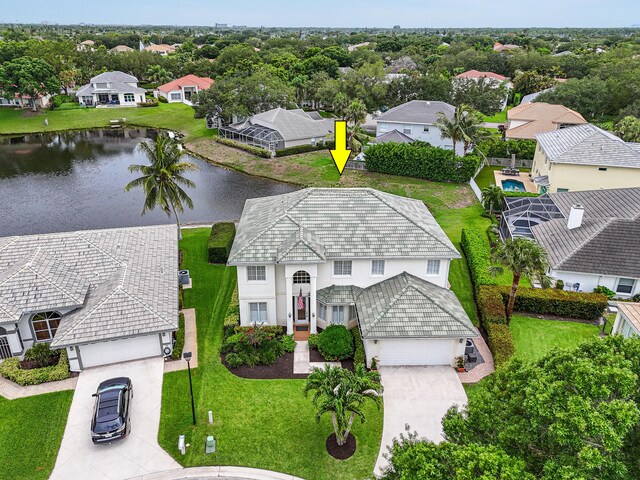 256 Coconut Pt, Jupiter, FL 33458 - aerial view of residential area with a large body of water