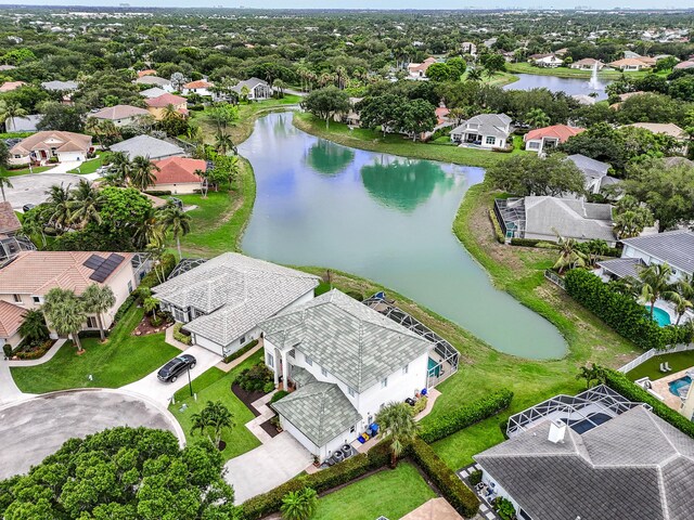 256 Coconut Pt, Jupiter, FL 33458 - aerial view of residential area featuring a large body of water