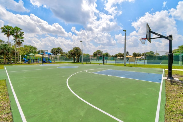 256 Coconut Pt, Jupiter, FL 33458 - view of basketball court with community basketball court and a tennis court