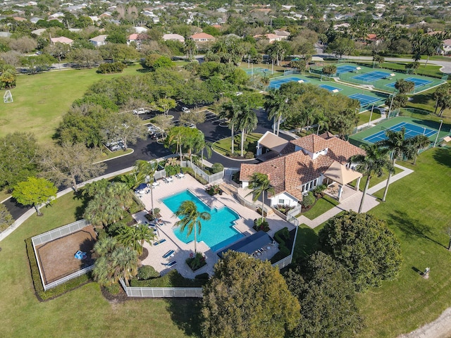 256 Coconut Pt, Jupiter, FL 33458 - aerial view of property and surrounding area with a pool