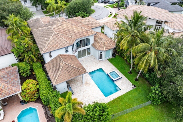 16370 Via Fontana, Delray Beach, FL 33484 - aerial view of residential area with a pool