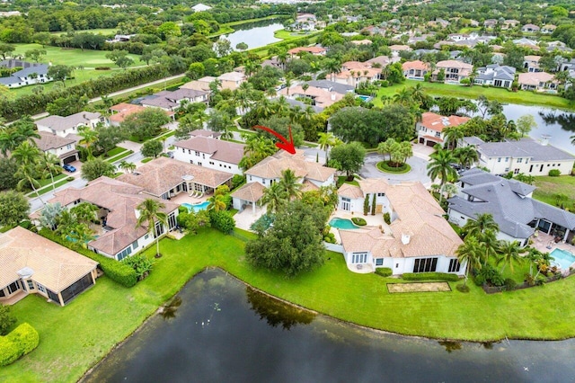 16370 Via Fontana, Delray Beach, FL 33484 - aerial perspective of suburban area with a nearby body of water