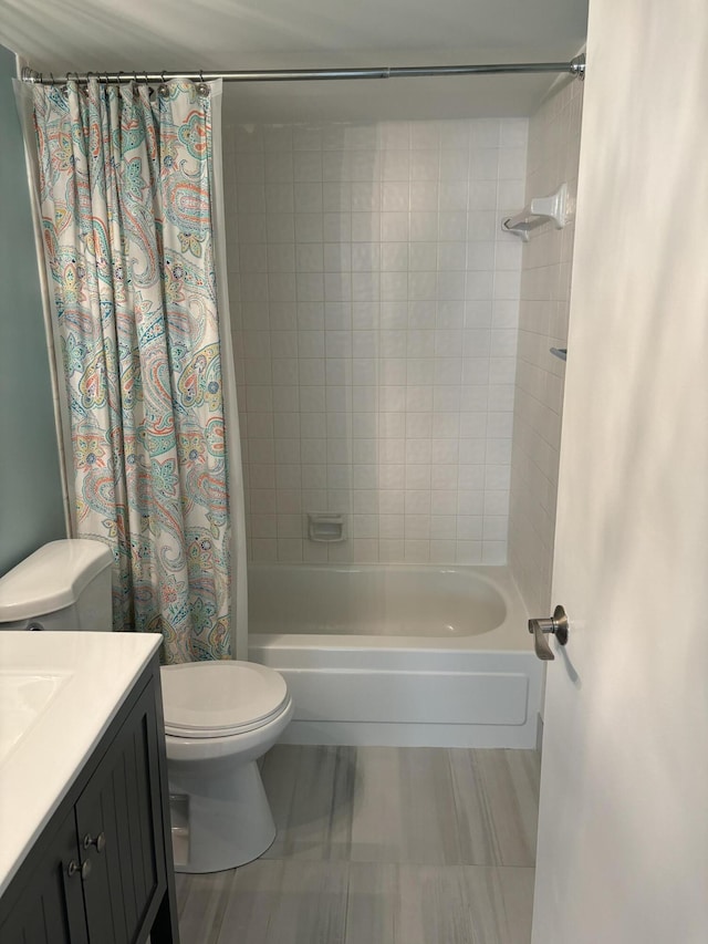 2895 SW 22nd Ave Unit 2060, Delray Beach, FL 33445 - bathroom featuring vanity, shower / tub combo, and tile patterned floors