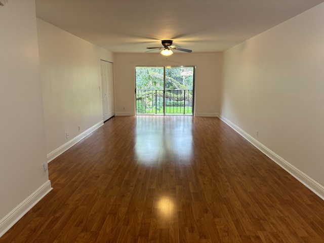 2895 SW 22nd Ave Unit 2060, Delray Beach, FL 33445 - unfurnished room with a ceiling fan and dark wood-type flooring
