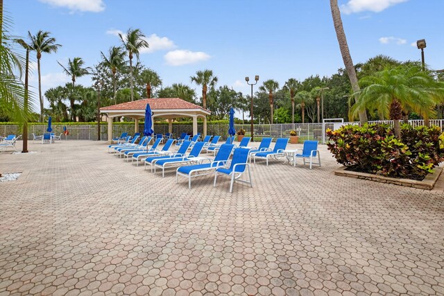 6095 Floral Lakes Dr, Delray Beach, FL 33484 - view of pool with a gazebo