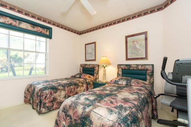 256 Eagleton Estates Blvd, Palm Beach Gardens, FL 33418 - bedroom featuring carpet, baseboards, and ceiling fan