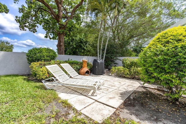 256 Eagleton Estates Blvd, Palm Beach Gardens, FL 33418 - fenced backyard with a patio