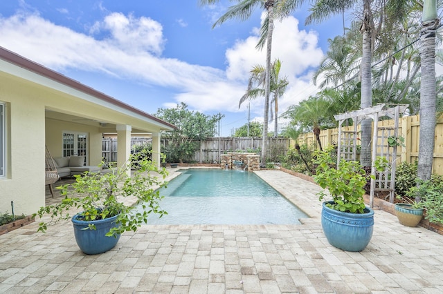 1948 Coco Palm Pl, Lauderdale By The Sea, FL 33062 - view of pool featuring a patio area, a fenced backyard, and an outdoor hangout area