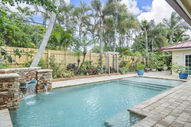 1948 Coco Palm Pl, Lauderdale By The Sea, FL 33062 - view of swimming pool with a fenced backyard and a patio area
