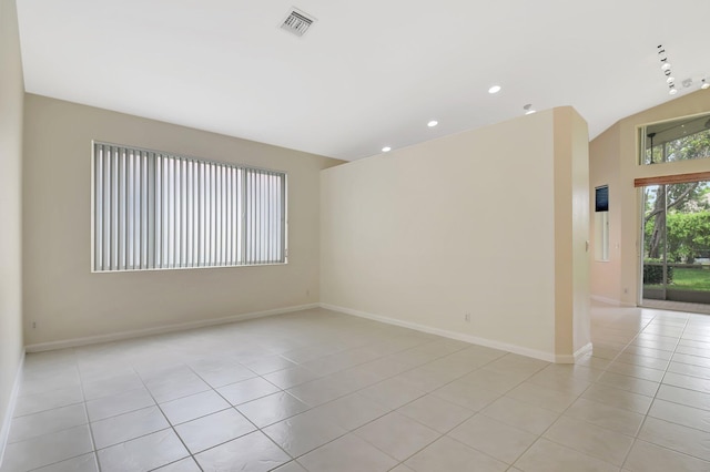 9066 Bay Harbour Cir, West Palm Beach, FL 33411 - spare room featuring light tile patterned flooring, baseboards, and recessed lighting