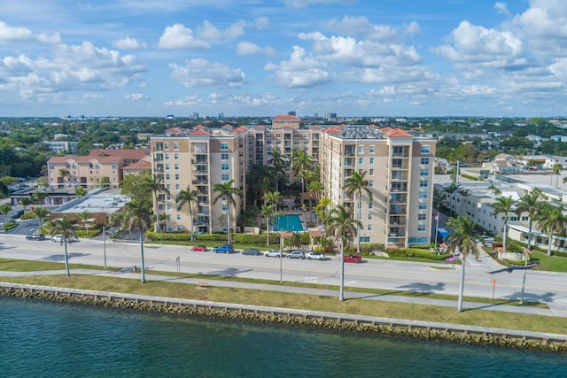 1801 N Flagler Dr Unit 107, West Palm Beach, FL 33407 - bird's eye view of a large body of water and apartment complex / building