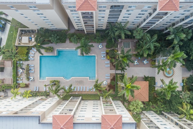 1801 N Flagler Dr Unit 107, West Palm Beach, FL 33407 - bird's eye view of a pool area