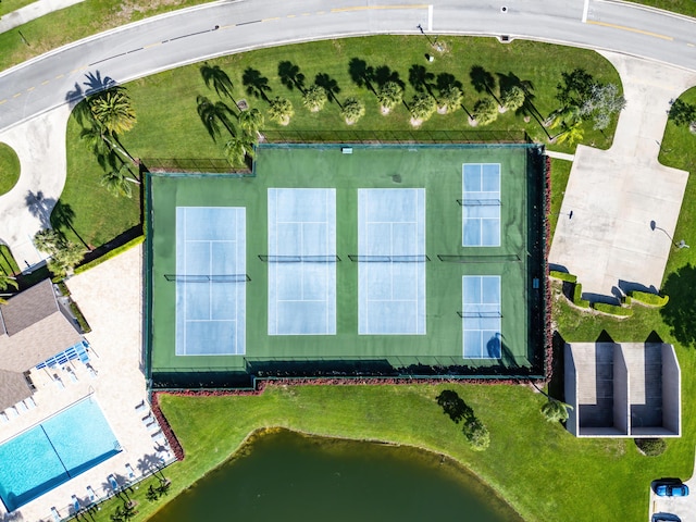 9165 Vineland Ct Unit B, Boca Raton, FL 33496 - drone / aerial view of a nearby body of water and a pool