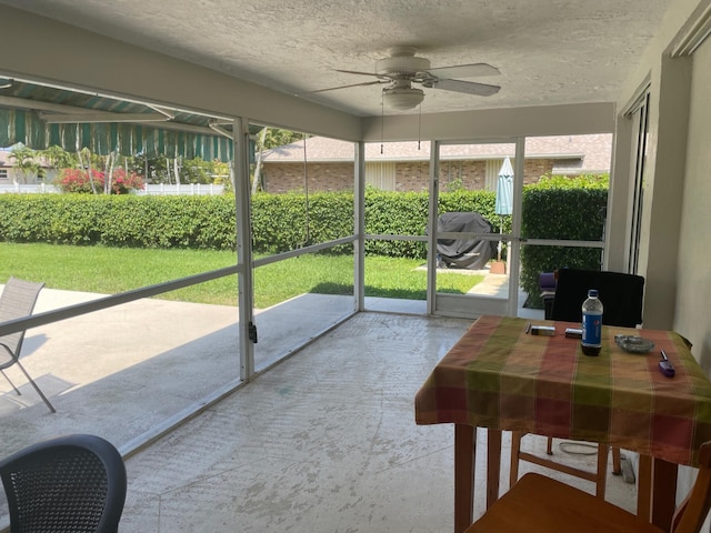 3313 Sherwood Blvd, Delray Beach, FL 33445 - sunroom / solarium with ceiling fan