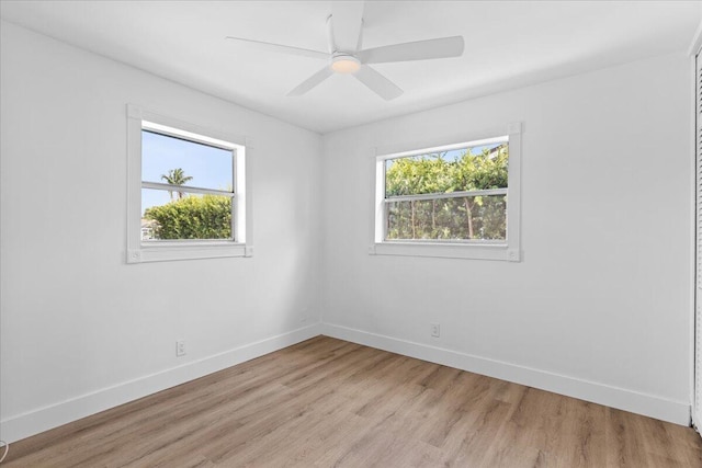 533 Riverside Dr, Palm Beach Gardens, FL 33410 - spare room featuring light wood-type flooring and ceiling fan