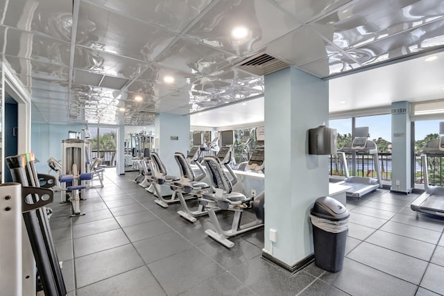 4740 S Ocean Blvd Unit 202, Highland Beach, FL 33487 - gym with healthy amount of natural light
