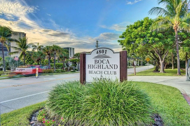 4740 S Ocean Blvd Unit 202, Highland Beach, FL 33487 - view of community sign