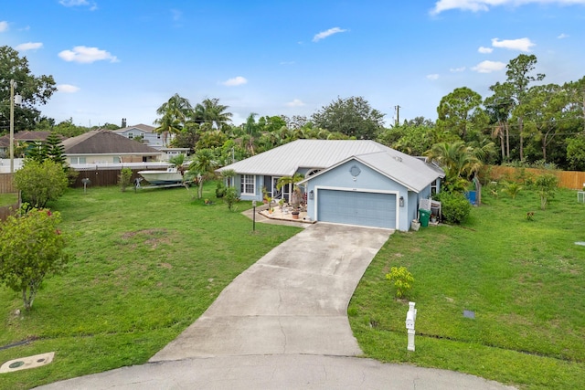 504 SW Pea Ct, Port Saint Lucie, FL 34953 - ranch-style house with a garage, driveway, and stucco siding