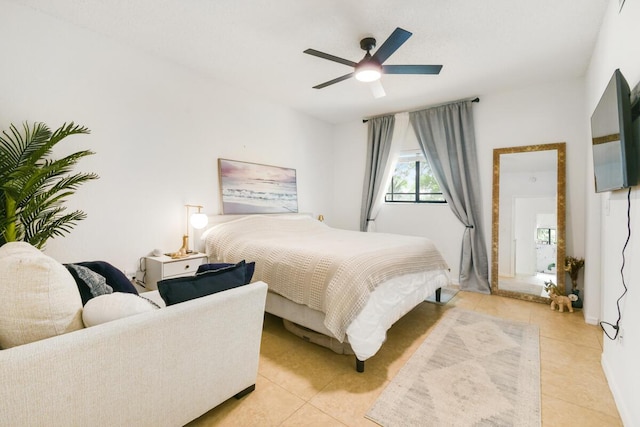 2916 Tuscany Ct Unit 104, Palm Beach Gardens, FL 33410 - bedroom featuring light tile patterned floors and ceiling fan