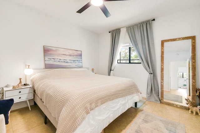 2916 Tuscany Ct Unit 104, Palm Beach Gardens, FL 33410 - bedroom featuring tile patterned flooring, ceiling fan, and baseboards