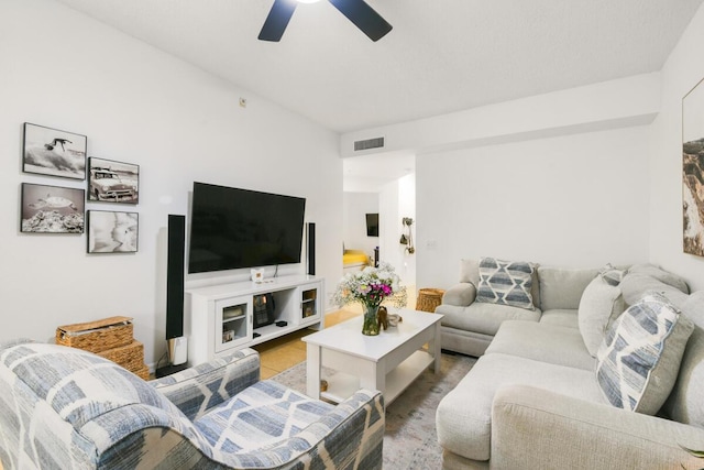 2916 Tuscany Ct Unit 104, Palm Beach Gardens, FL 33410 - living room featuring a ceiling fan