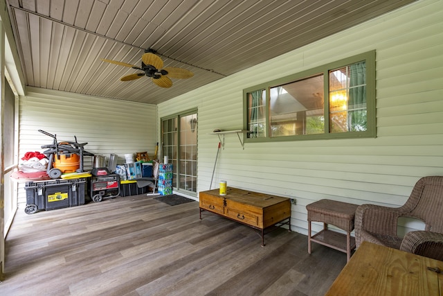 17069 81st Ln N, Loxahatchee, FL 33470 - wooden terrace with a ceiling fan