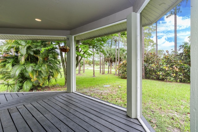 17069 81st Ln N, Loxahatchee, FL 33470 - wooden deck with a lawn