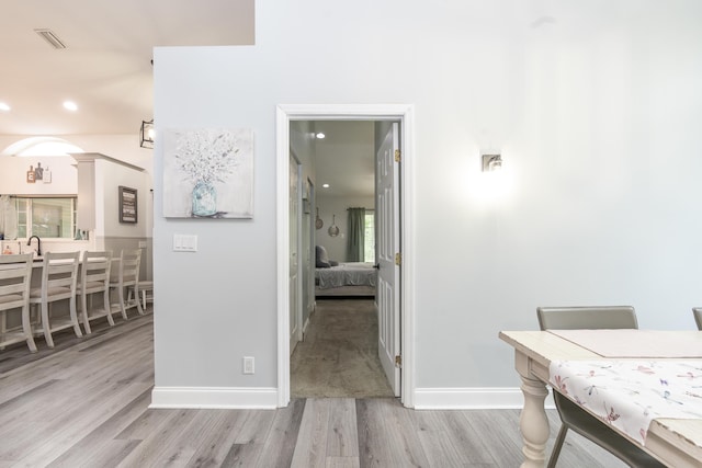 17069 81st Ln N, Loxahatchee, FL 33470 - dining area with wood finished floors, baseboards, and recessed lighting