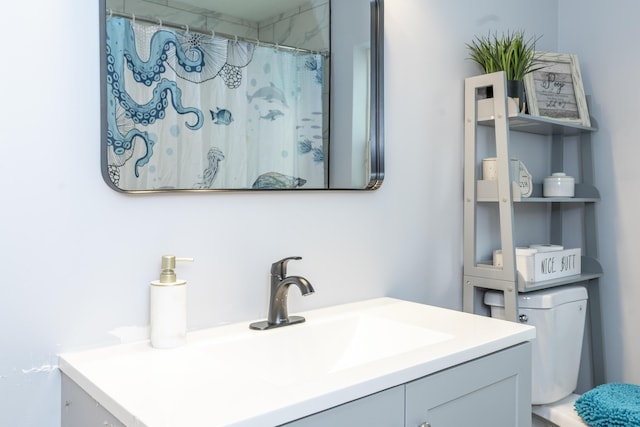 17069 81st Ln N, Loxahatchee, FL 33470 - full bath with vanity, toilet, and a shower with curtain
