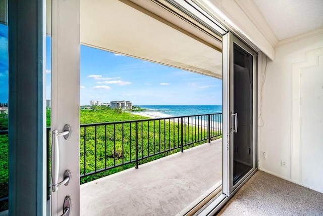 1180 S Ocean Blvd Unit 7E, Boca Raton, FL 33432 - balcony featuring view of water and beach