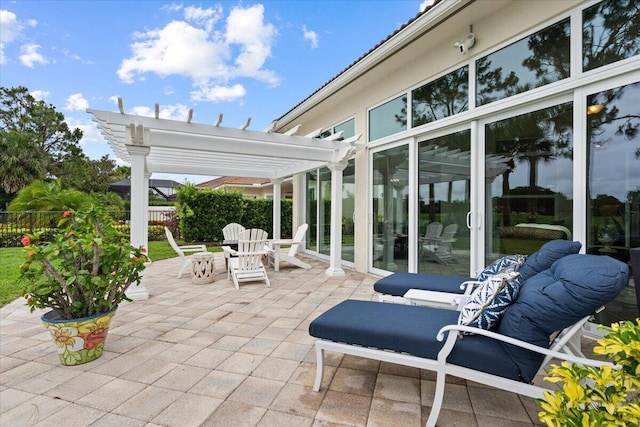 9926 SW Nuova Way, Port Saint Lucie, FL 34986 - view of patio / terrace featuring a pergola