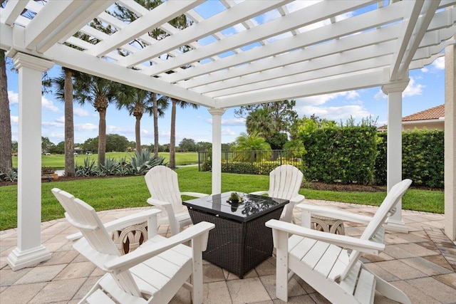 9926 SW Nuova Way, Port Saint Lucie, FL 34986 - view of patio / terrace with a pergola