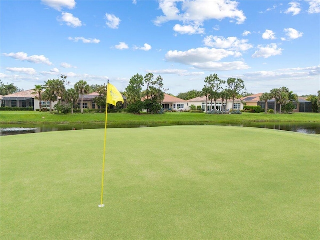 9926 SW Nuova Way, Port Saint Lucie, FL 34986 - view of community featuring a water view, a residential view, and a putting area