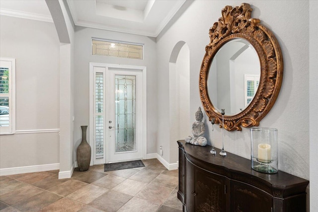 9926 SW Nuova Way, Port Saint Lucie, FL 34986 - foyer with crown molding and baseboards