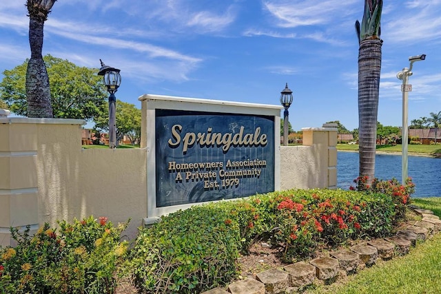 973 Springdale Cir Unit 97-C, Palm Springs, FL 33461 - community / neighborhood sign with a water view