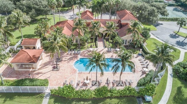 1590 S 42nd Cir Unit 106, Vero Beach, FL 32967 - drone / aerial view of a pool